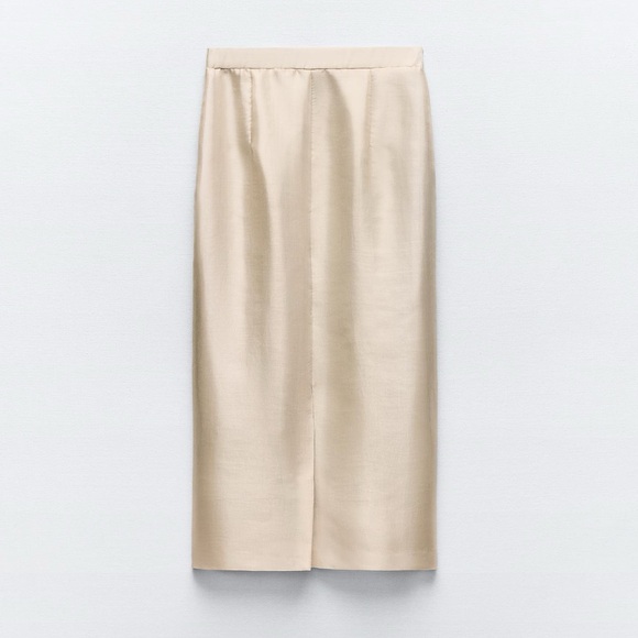 ZARA ORGANZA MIDI SKIRT - Picture 2 of 12